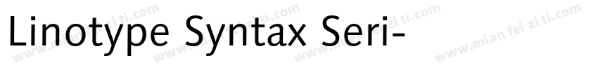 Linotype Syntax Seri字体转换